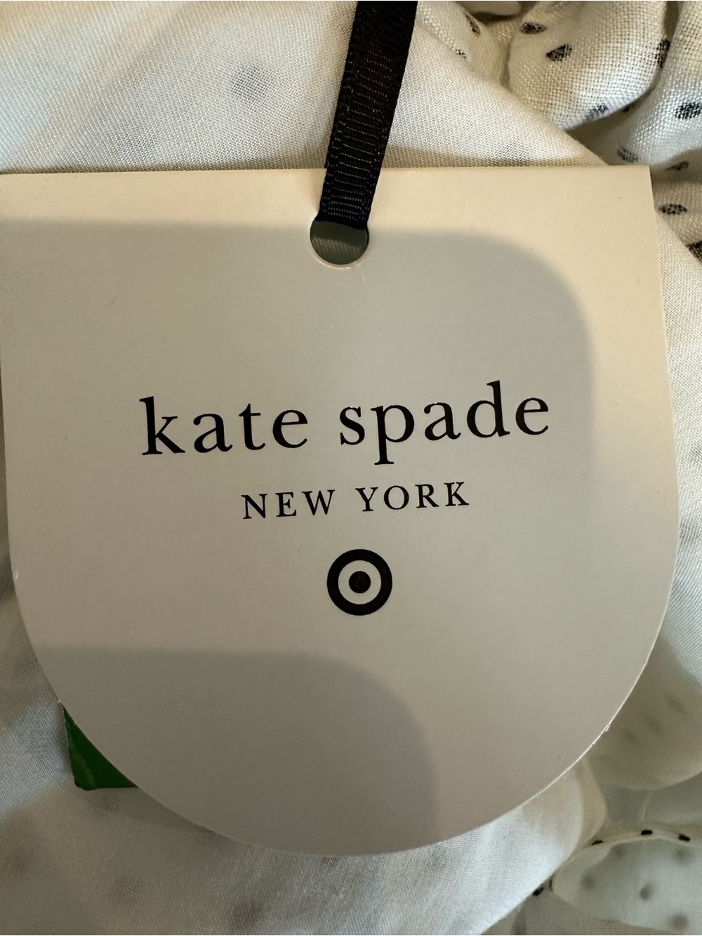 kate spade White with Navy Polka Dot Midi Dress - Picture 4 of 6